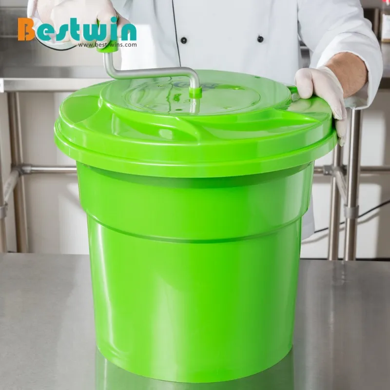 Commercial Kitchen Food Grade Plastic 25L 5.5Gallon Salad Dryer Vegetable Lettuce Spinner
