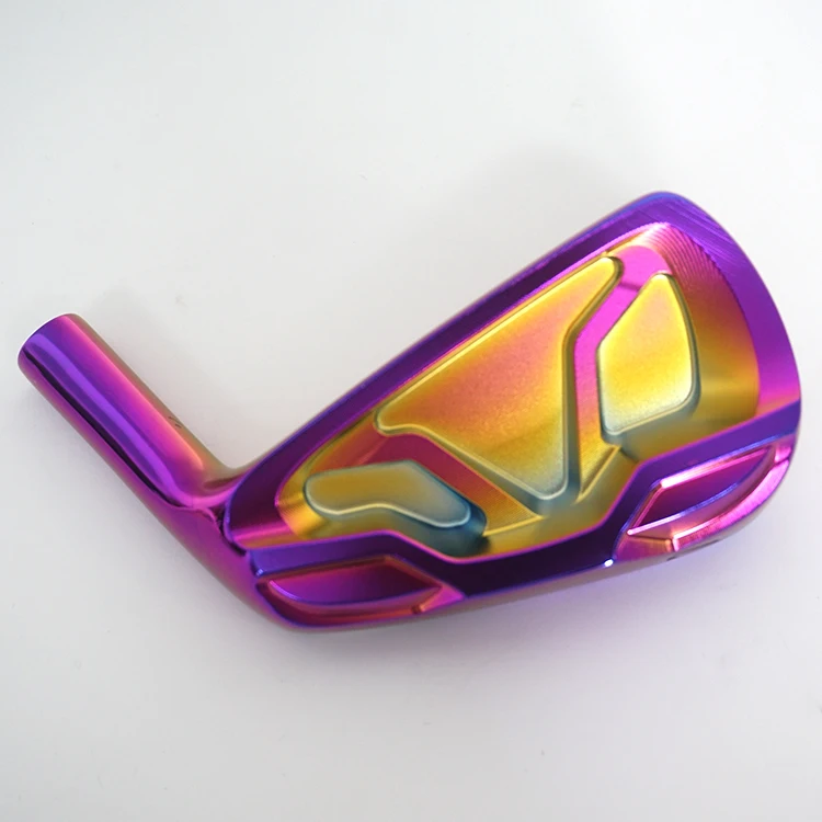 Высокое качество оптовая продажа Пользовательский логотип 1020 углеродистая сталь OEM радужные мужские утюги кованые клюшки для гольфа комплект железа