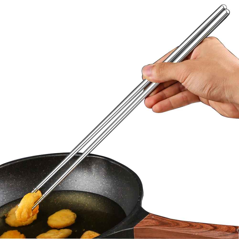 Custom 304 Stainless Steel Metal Hot Pot Ramen Japanese Noodle Long Chopsticks