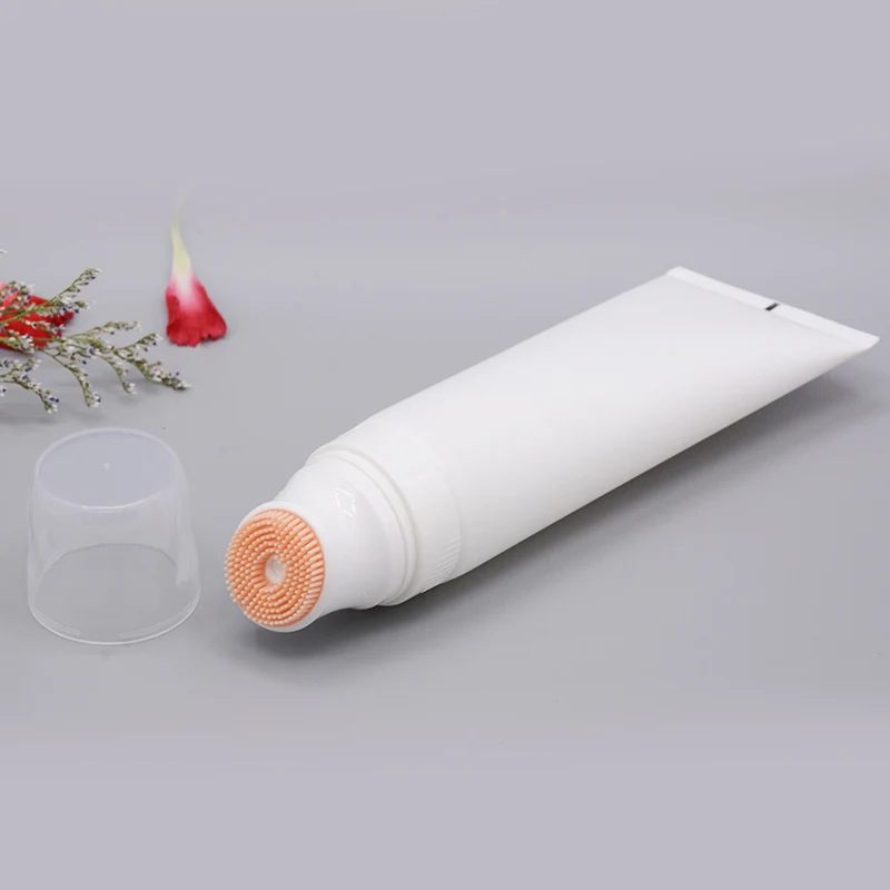 custom private label 50 100ml 100g Massage silica gel silicone Unique Design silicone brush tube for facial cleanser Body scrub
