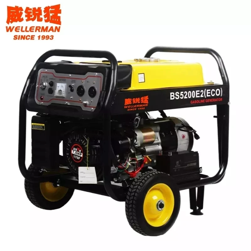 2000W AVR DC Single Phase 2Kw 10A Gasoline Generator Welder 7.0HP Portable Gasoline Generator