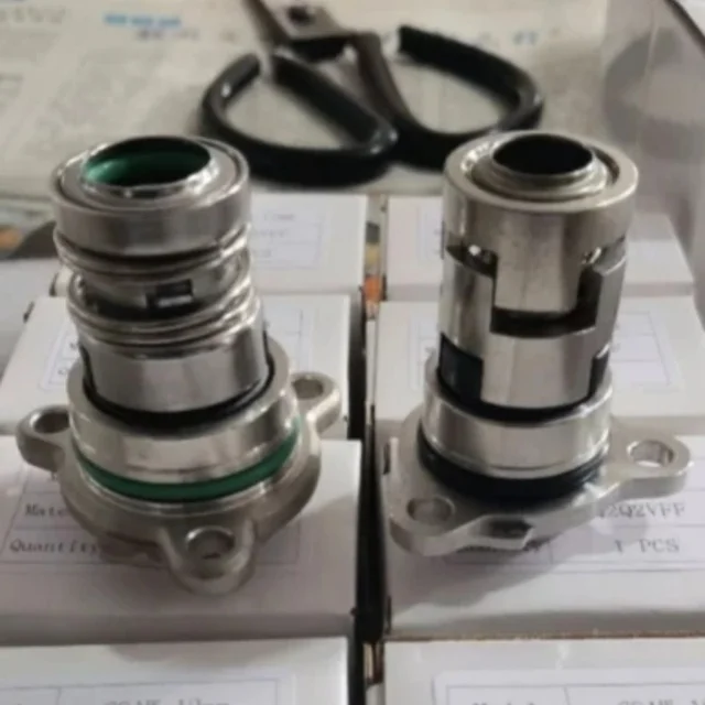 Pump barrel type mechanical seal alloy silicon carbide fluorine rubber corrugated pipe shaft seal