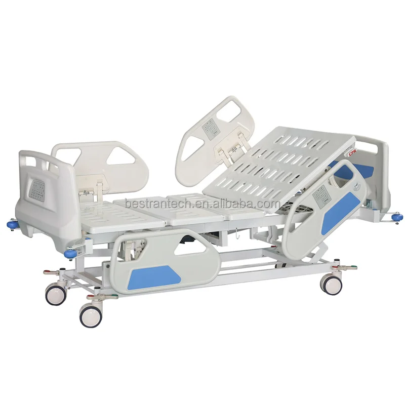 BT-AE089 5 function electric hospital ICU bed medical patient care bed with ABS side rails wheels price