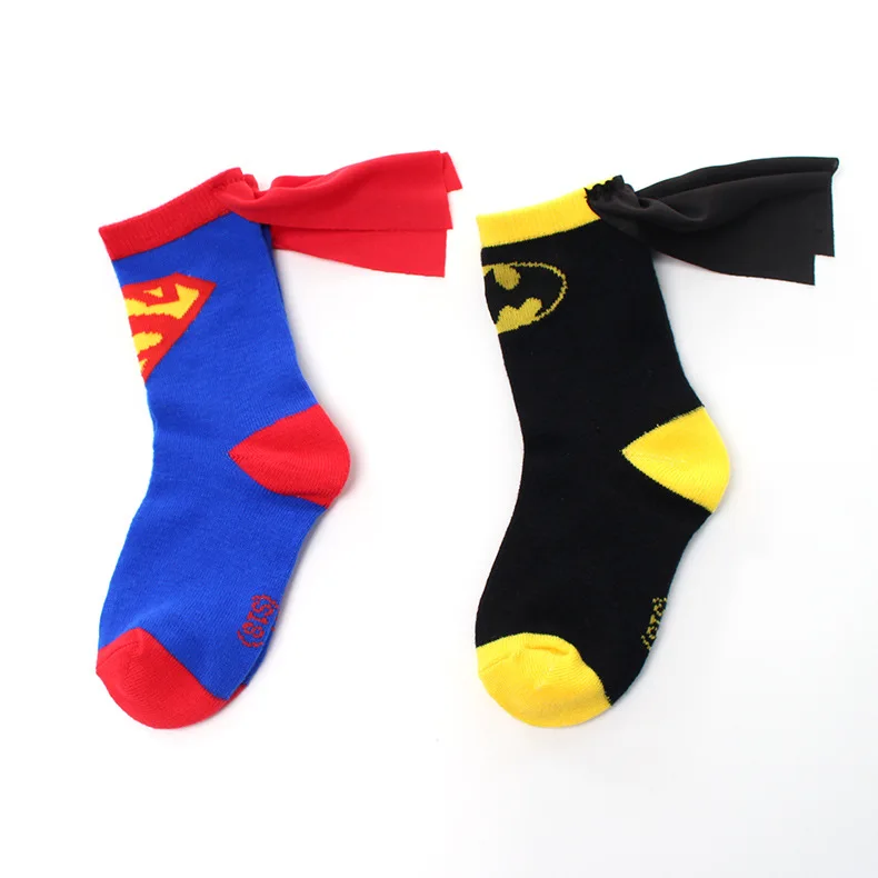 От 3 до 6 лет, детские носки с супер с рисунком героев из мультфильма, Детские хлопковые носки с изображением персонажей Crazy прикольные героя «унисекс» для мальчиков и девочек, носки с высокой пяткой