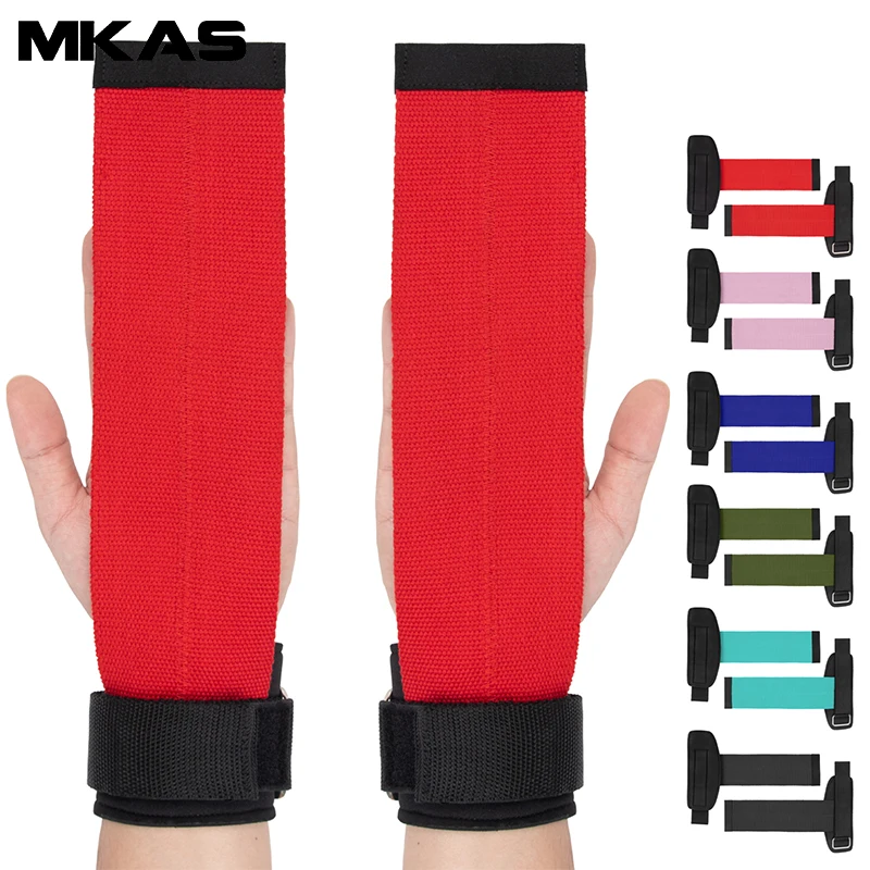 MKAS Widened Weightlifting Straps with Neoprene Padding Hand Wraps for Weightlifting Snatch Pulls Deadlift Straps