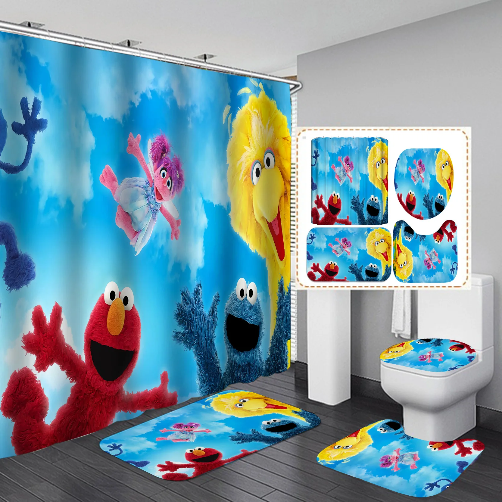 Hot Sale Factory Direct Clear Bathrooms Custom Printed Shower Curtain