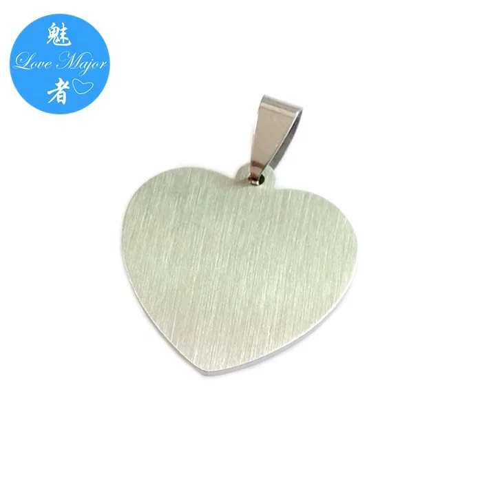 Engravable Heart Design Brushed Polishing Small Stainless Steel Jewelry Pendant Fashion Jewel Gift