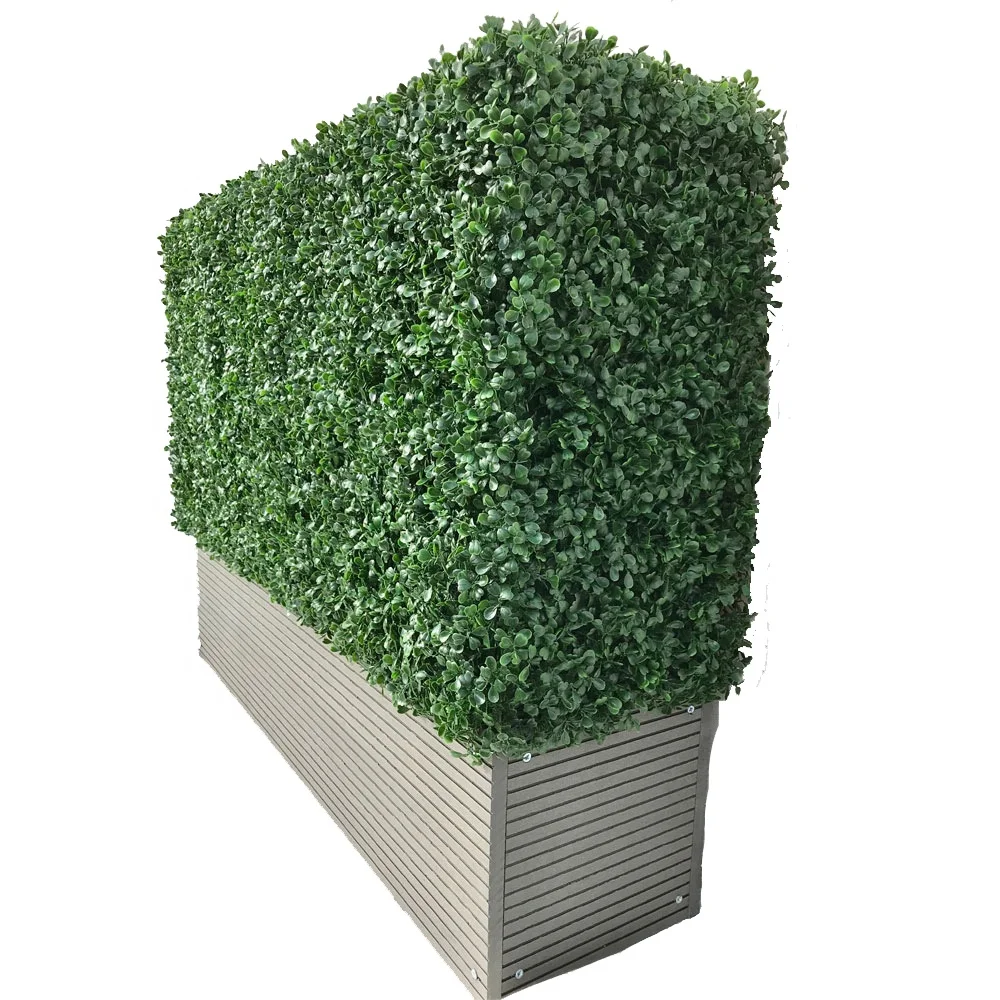 artificial plant boxwood hedge wall panels free size faux greenney grass  balcony with uv protected outdoor indoor plant