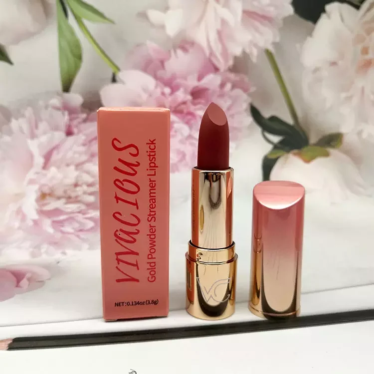 Nude color Lipstick Private Label Cosmetic your brand Red Matte Creamy Waterproof Lipstick