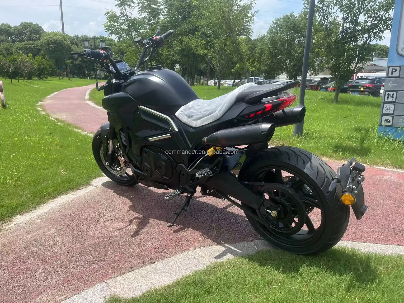 China Manufacture 8000W Mid Belt Motor Electric Motorcycle Top Speed 150km/h