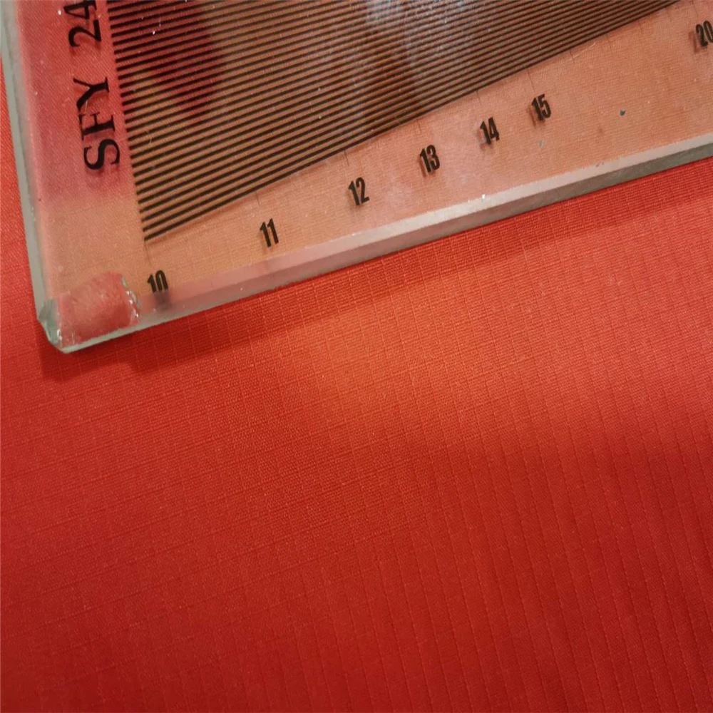 
100%Polyester ribstop pongee fabric with pvc coated 