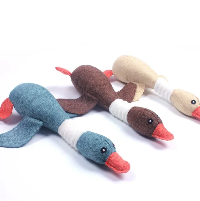New Pet Puppy Chew Plush Duck Bite Resistant Cute Plush Dog Toy