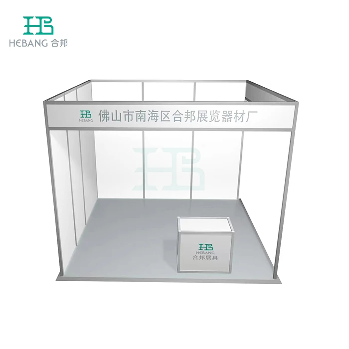 3X3M Exhibition Booth With Counter Aluminum Customized Exhibition Booth Display Trade Show Stand