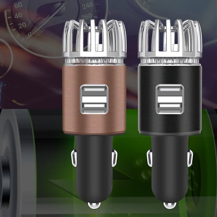 Оптовая продажа с фабрики 2021 автомобильное зарядное устройство Usb автомобильный очиститель воздуха разъемом портативный мини-очиститель для автомобиля ионизатор