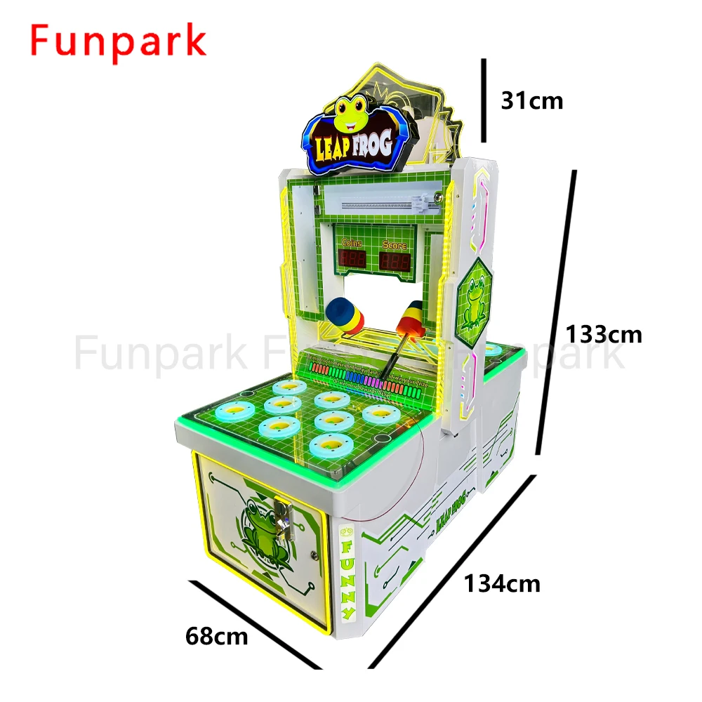 Funpark New Design Whack-A-Mole Arcade Hammer Game Machine Frog Hitting Kids Coin Operated Games
