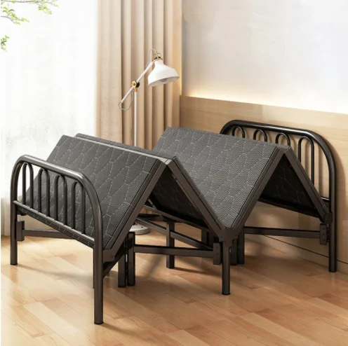 JSC-10 Metal Folding Bed Frame Foldable Space Saving Single Metal portable Folding Beds Wholesale
