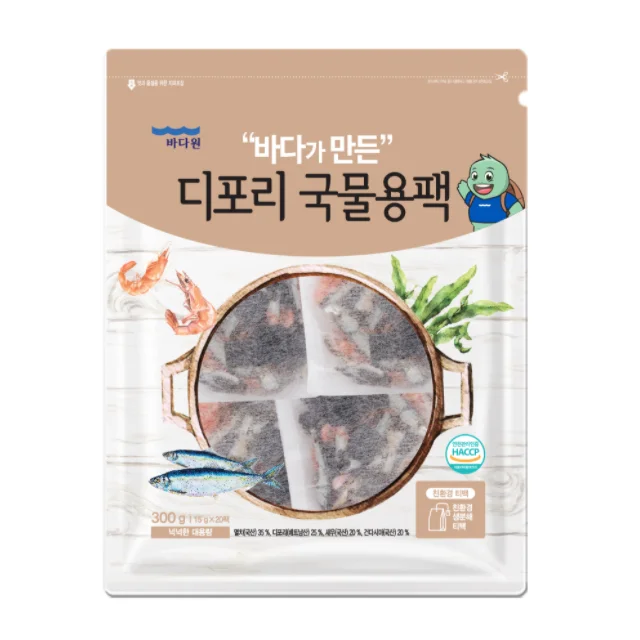 
South Korea Premium Cotton Soup Bags dried herring soup mix Broth Stew Bags 