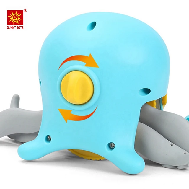top amphibious toys pull line walking octopus wind up toy baby bath toy