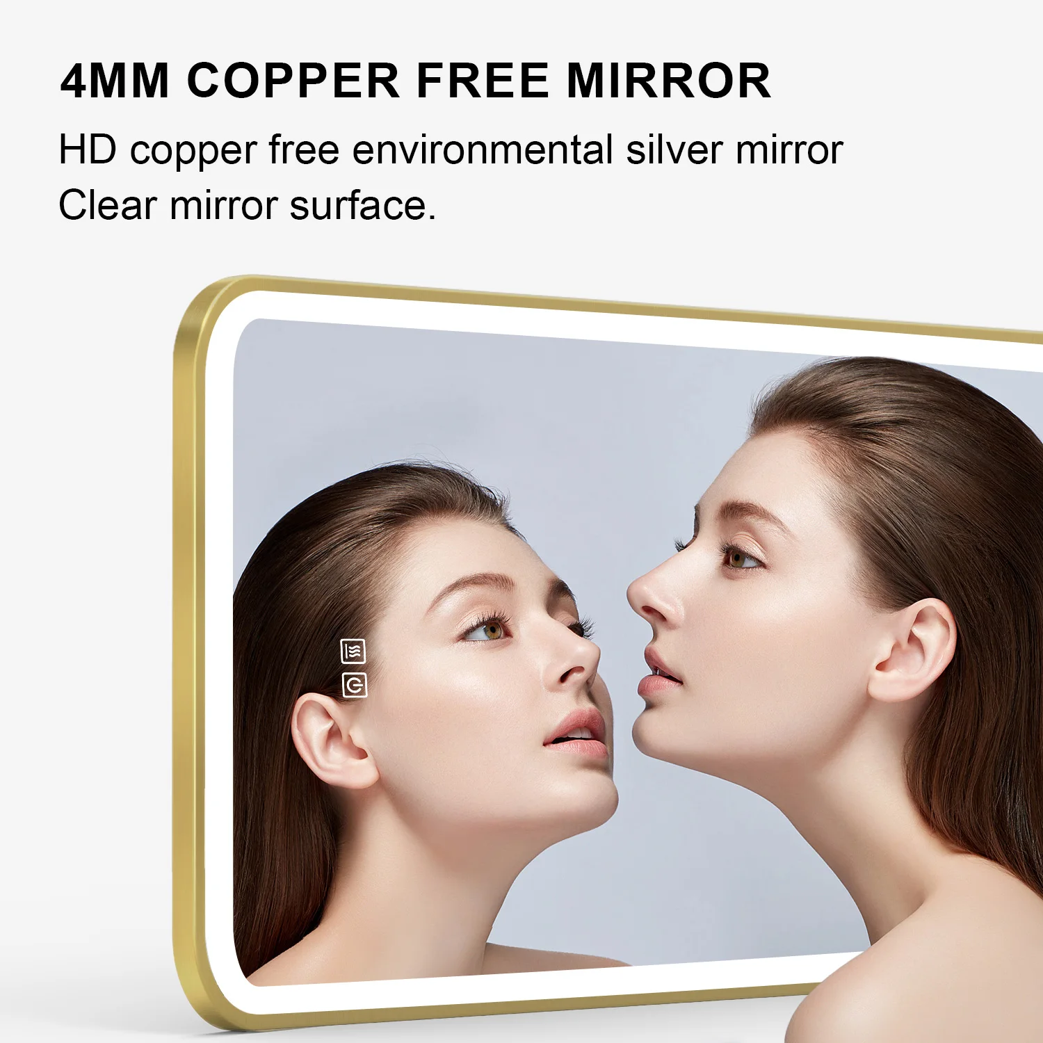 Hotel bathroom vanity led bath mirrors with light touch screen led smart mirror for bathroom