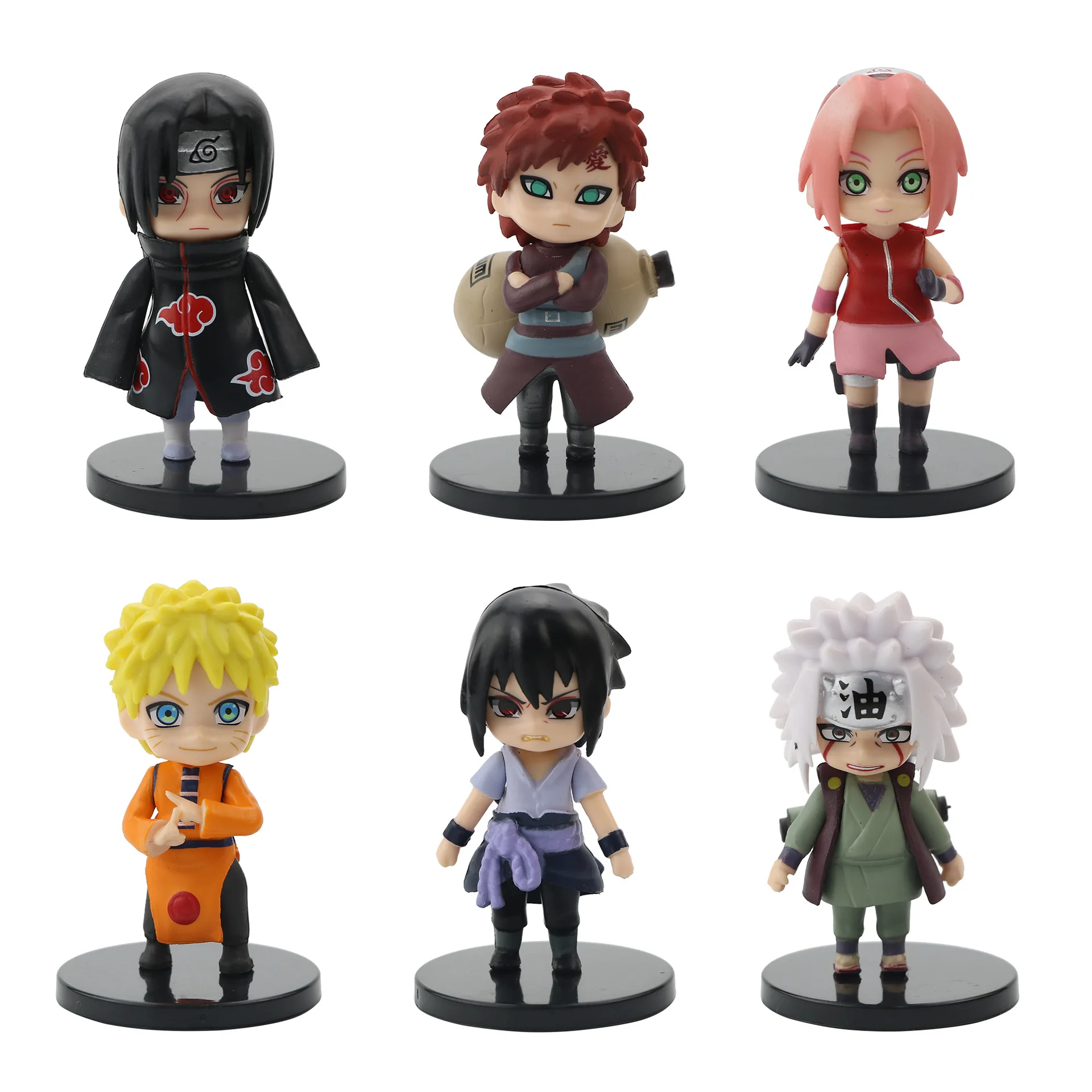  Фигурки в стиле Q Наруто 12 шт. модель Naruto Sasuke Sakura Kakashi Hyuga Hinata Jiraiya Gaara Uchiha