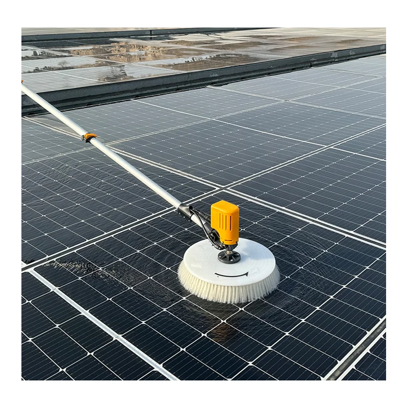 Factory Price Solar Panel Cleaning Brush Rotating Water Powered Rotating Solar Cleaning Brush photovoltaic Plate Cleaning Brush