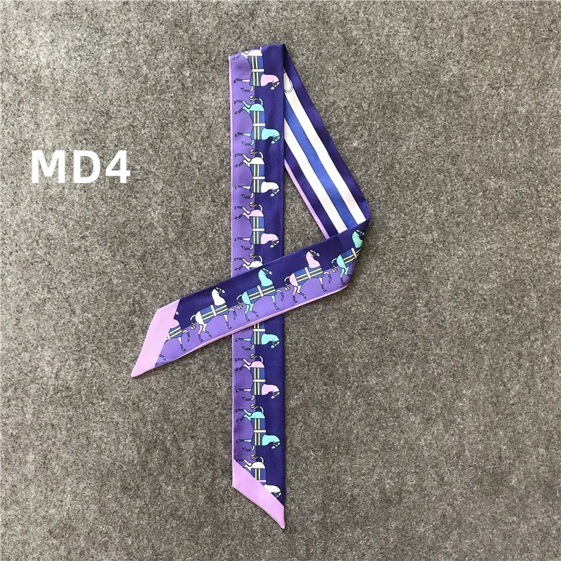 Новый дизайн модный женский шелковый шарф с принтом лошади для украшения сумки