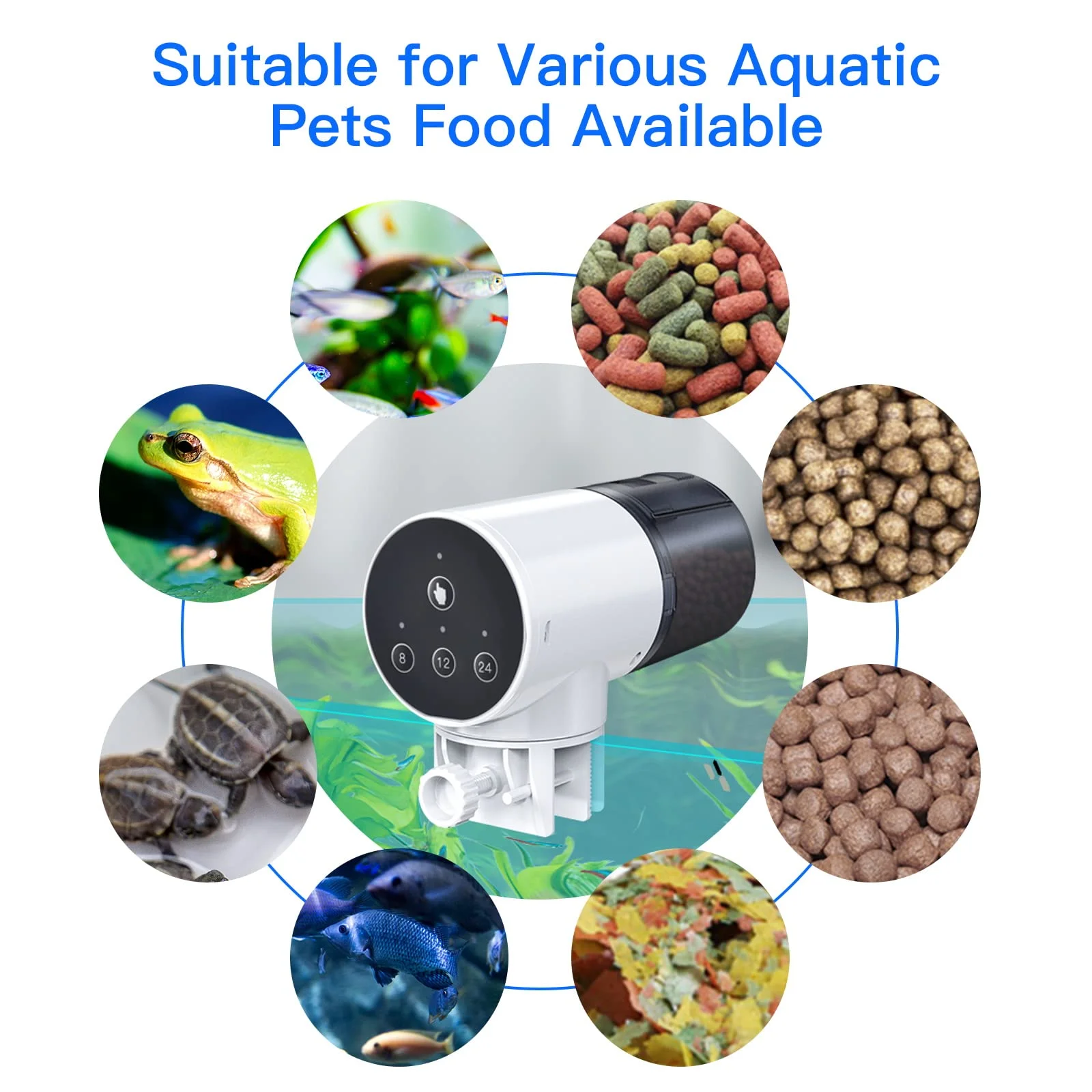 Cherlam Intelligence Fresh Water&Sea Water Fish Feeder Aquariums And Accessories Auto Fish Feeder