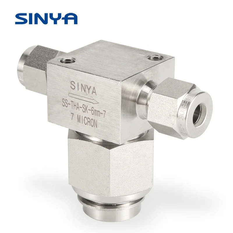 High Pressure Air Liquid Stainless steel 316/316L  0.5um 2um 7um 15um 60um 90um Micron Instrumenation Tee Filter