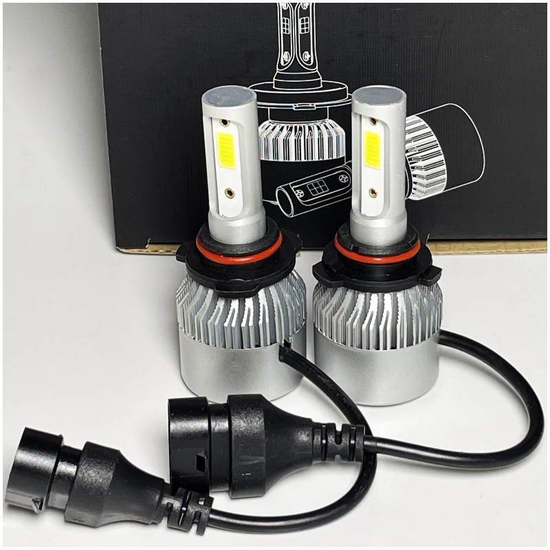 Factory supply Cheap Faros Luces COB Chip LED headlight bulb S2 HB3 9005 Headlamp fog light 72W HB4 9006 Auto Tuning Accessories
