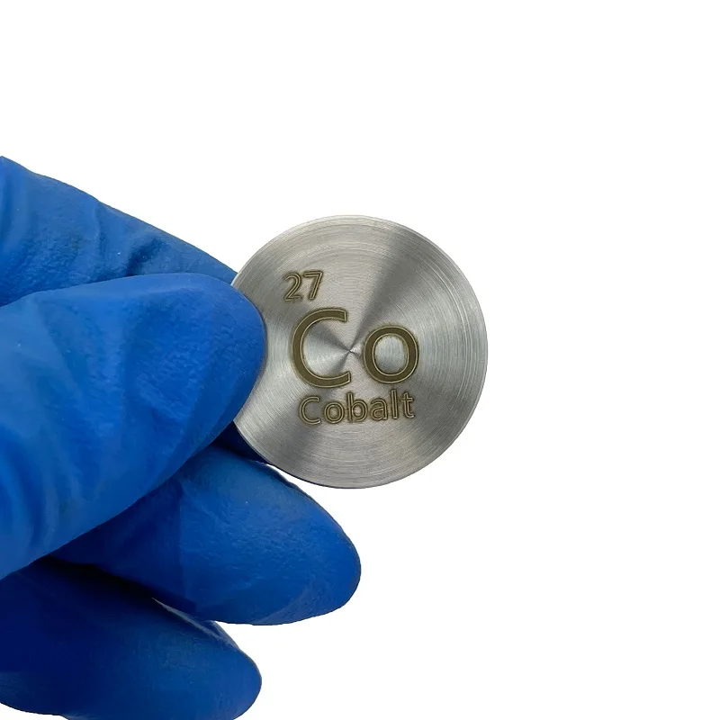 Factory Supply D24.26mm Metal Disc Cobalt(Co) Metal Disc 99.99% pure  for Collection or Experiments