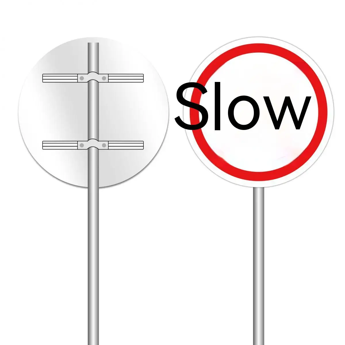 Top Quality Warning Sign Customized Reflective Stop Slow Traffic Safety Sign