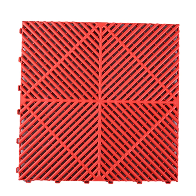 Customizable multi-color garage floor tiles, anti slip and durable grille