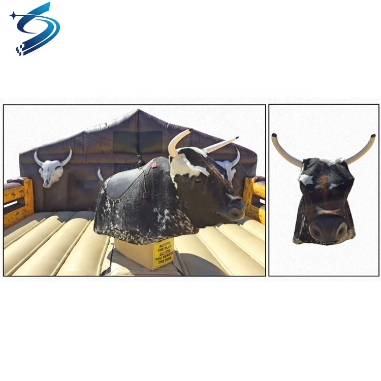 Cheap Kids Adult Inflatable Ride Mechanical Rodeo Bull Riding Mattress Price Machine Game