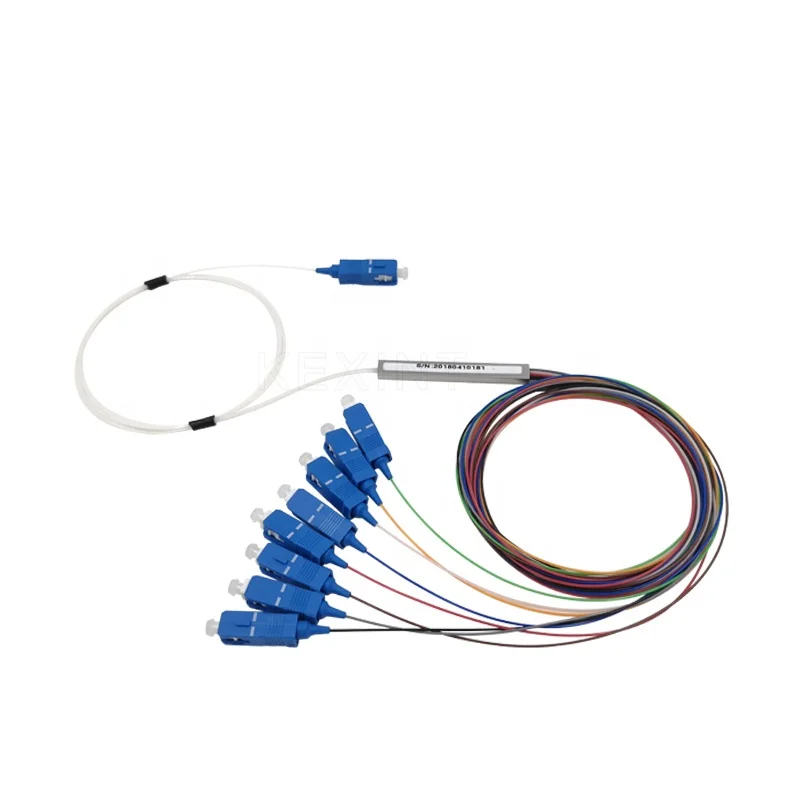 KEXINT FTTH Gpon Epon волоконно-оптический ПЛК-сплиттер с коннектором 0 9 мм G657A1 1x8 SC UPC