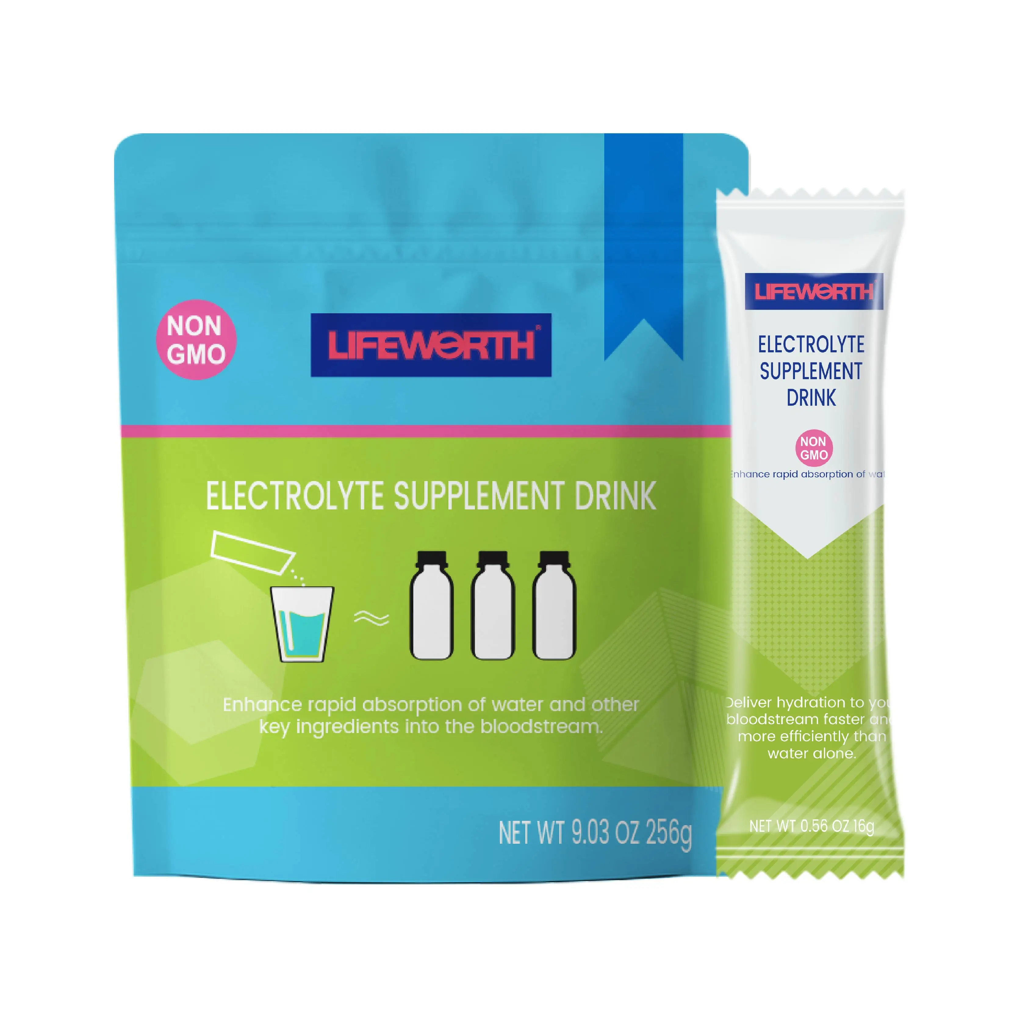 Электролитный микроэлемент LIFEWORTH, добавка натурального энергетического напитка после тренировки