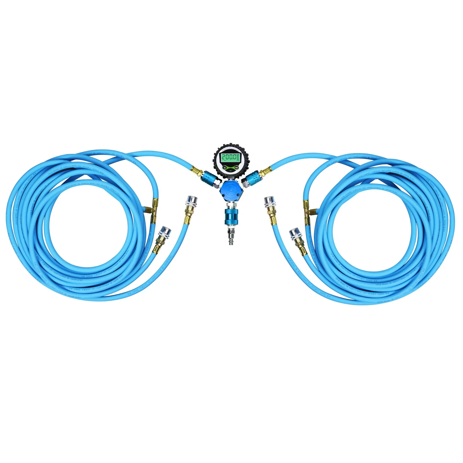 Off-Road 4 Way Digital Tire Inflation Deflation System With Pressure Gauge Customize Hose and Air Chuck