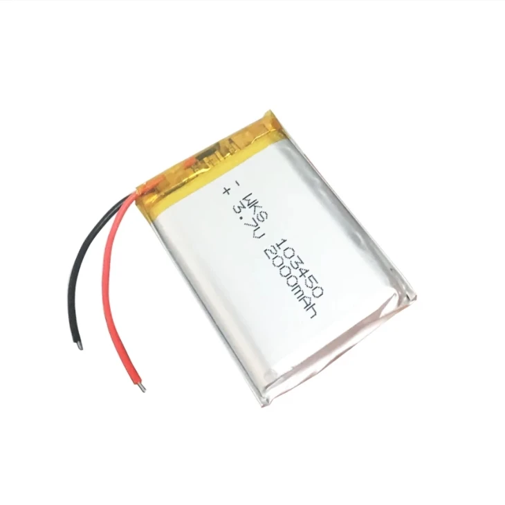 Lipo Polymer 103450 2000mAh 3.7V  Lithium Rechargeable Battery Prismatic Battery Cells for GPS