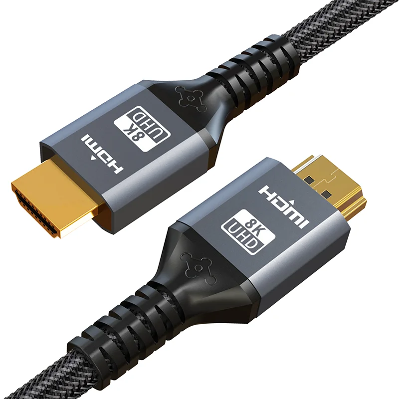 Премиум 8K HDMI кабель 4K 120 Гц UHD Плетеный HDMI 2,1 кабель штекер-штекер для ноутбука монитора Fire TV Roku