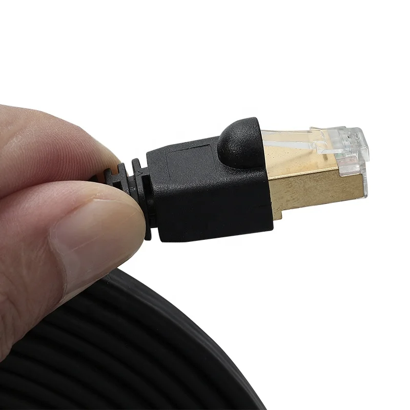 CAT8 10 гигабитный высокоскоростной экранированный тонкий сетевой Соединительный кабель Ethernet обувь на плоской