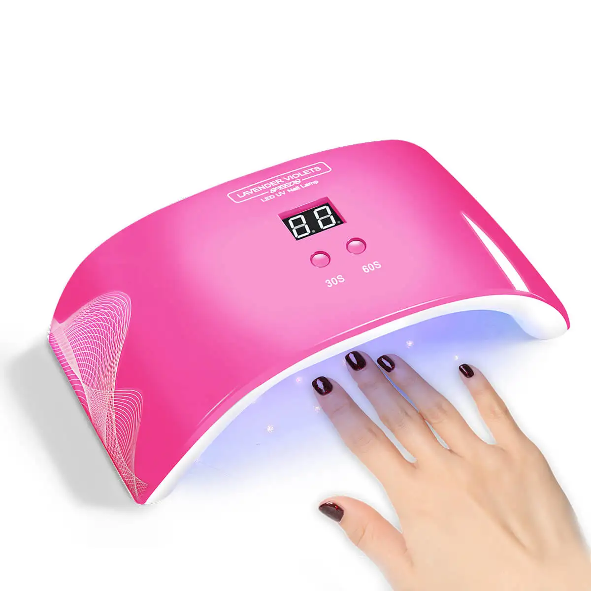
Hot Sale Black 24W Nail Dryer with Timer n Auto-Sensor UV LED Nail Lamp for Gel Nail Polish #J722 
