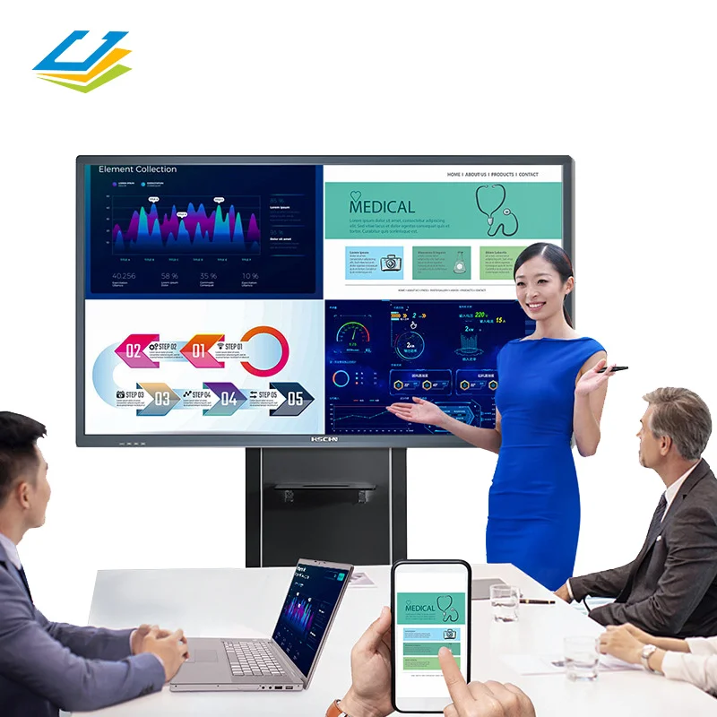 Teaching all-in-one conference tablet 85 inch multimedia touch intelligent video conference interactive training whiteboard