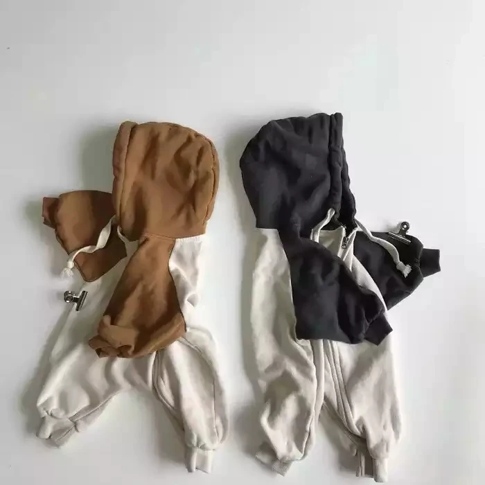 Winter Girl Boy Rompers Knitted Cotton Long Sleeve Jumpsuit Outfit Clothes For Kids Baby