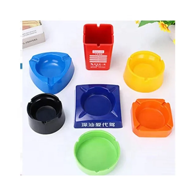 custom logo cigar colorful unbreakable cheap plastic ashtray
