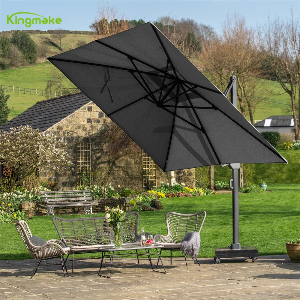 New Arrival Cafe 4*3m High End Commercial Sun Umbrella High Quality Outdoor Garden Beach Large Umbrella