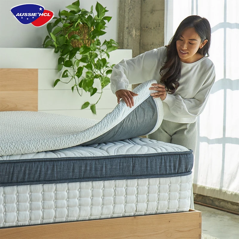 customized topper mattress and pad mattress filling with latex and convoluted with removable cover on memory foam mattress