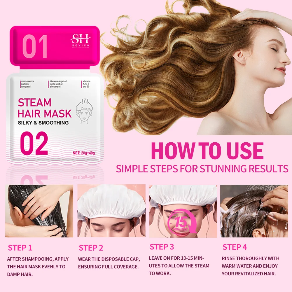 Hair Steam Mask Best Moroccan Oil Keratin Hair Care Cream Mask For Collagen Hair Growth Mask Treatments