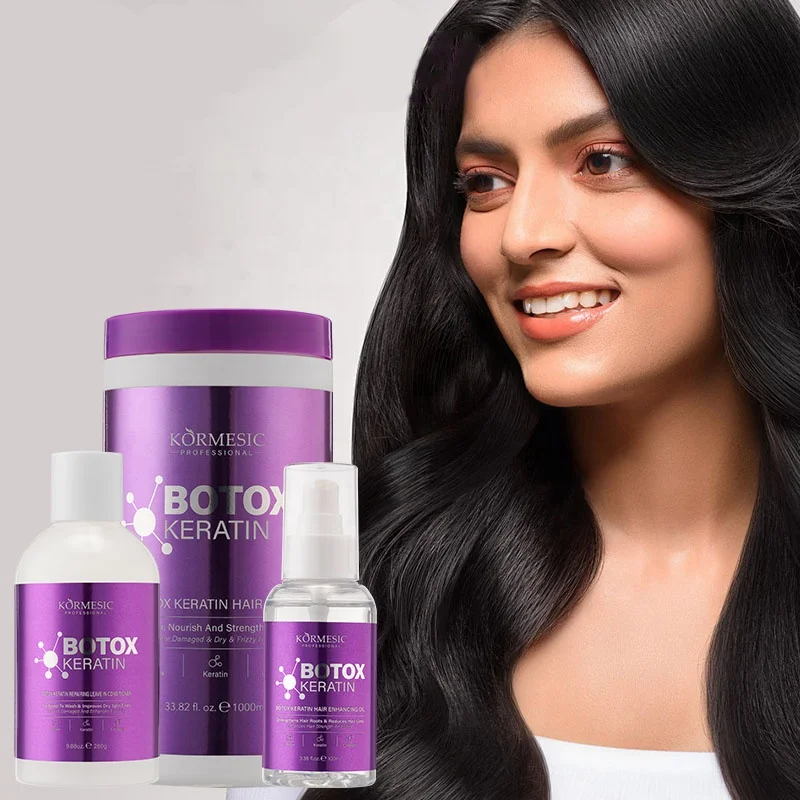 Private Label KORMESIC protein Keratin Shampoo and Conditioner Set For Hair Smoothing Keratin Botox Shampoo