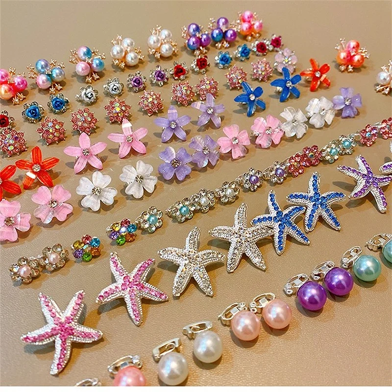 Wholesale Rhinestones Pearl Hair Clip Button Hand Made Fashion Bridal Hair Accessories Wedding Diy Alloy Crystal Hair Claw