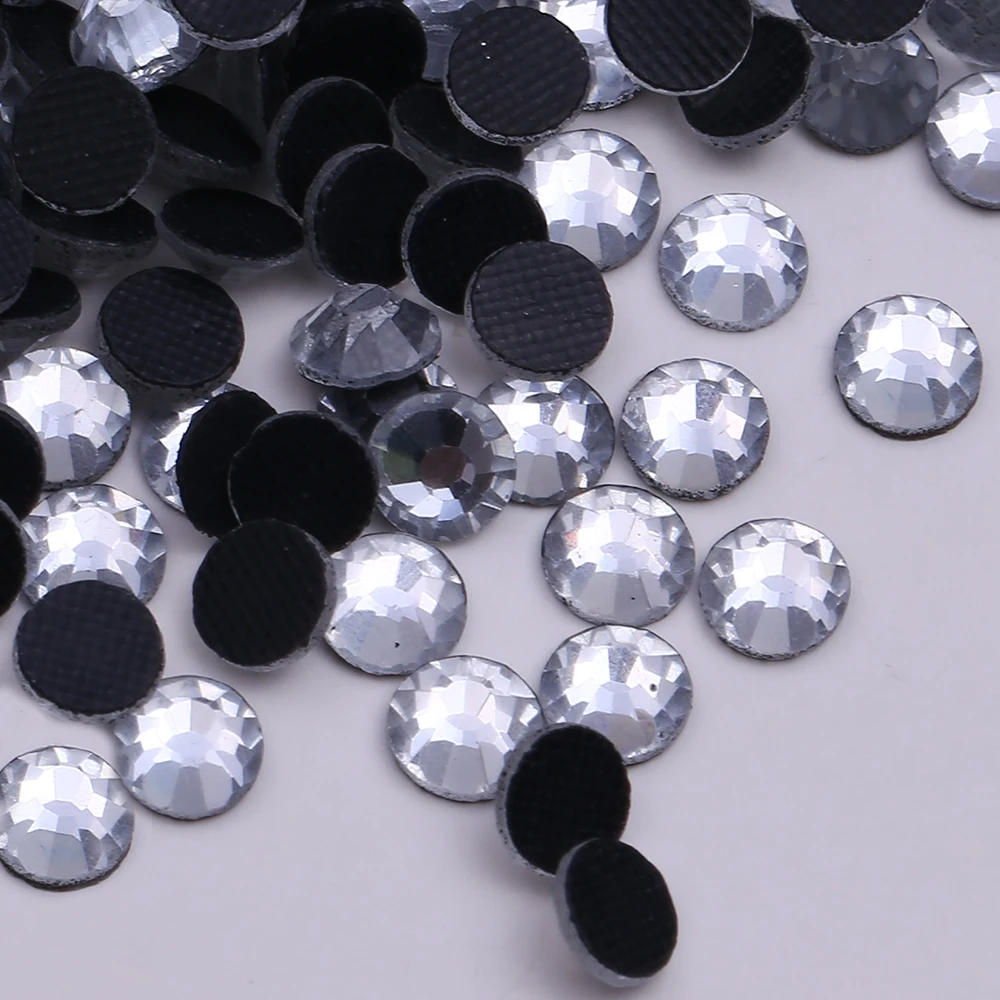 XULIN A Normal Faceted With Hot Fix Flat Back Crystal Glass DMC Hot Fix Rhinestone Stone For Garment Accessories DIY