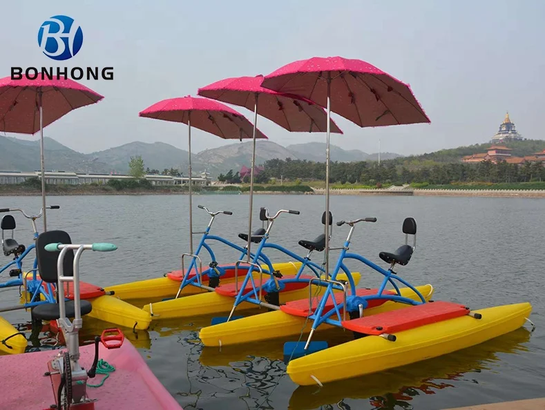 Пластиковый плавающий водный велосипед Bonhong, морской велосипед, водные велосипеды, цены, педальные лодки, водный велосипед